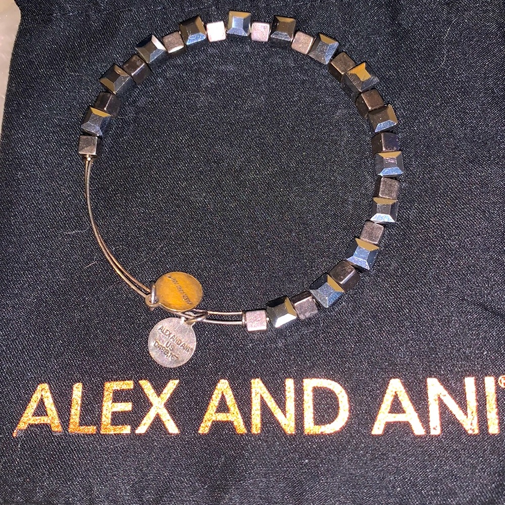 Alex and Ani (+)Energy Technology Bracelet, Silver Tone, Made in USA with love